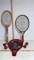 Tennis Rackets & Weights
