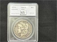 (1) 1878 S Morgan Dollar VG 8