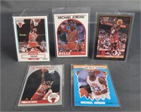 5 Michael Jordan Basketball Trading Cards