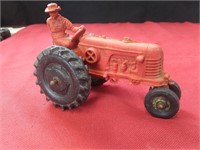 Red Rubber Farm Tractor Maker Unknown