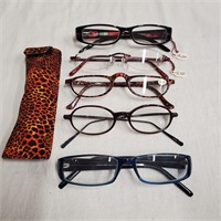 5 Pairs Reading Glasses Various Strengths