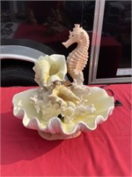 Seahorse water fountain works