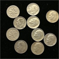 (10) 1950-64 Dime 10c ($1)