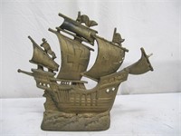 HEAVY VINTAGE CAST IRON  SHIP DOOR STOP