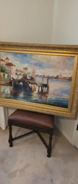 Forty four by thirty two oil on canvas venice