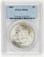 Coin 1885  Morgan Silver Dollar PCGS MS64