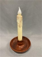 Breininger Redware Candle Holder