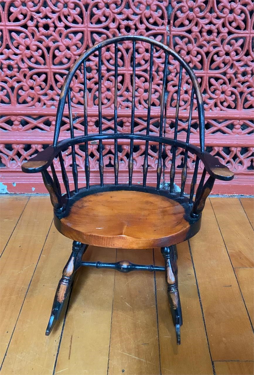 Large Vintage Wooden Doll Chair