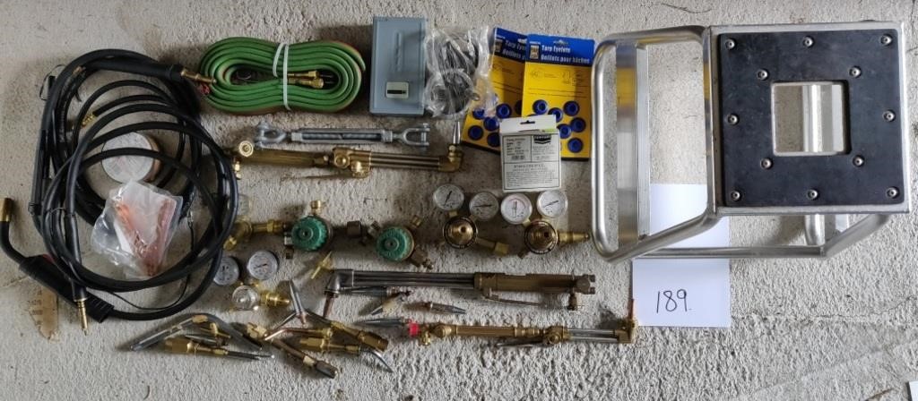 Lot of Torch Parts & Stool