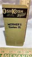 Moshers 1954 Canton IL Notepad