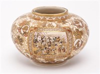 Japanese Satsuma Earthenware Vase