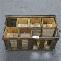 Wooden Crate w/ Strawberry Baskets