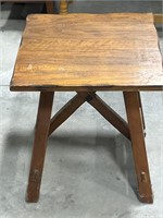 Farmhouse Style Wooden Side Table 18x18x21