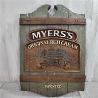 Vintage Myers's Rum sign
