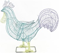 Large Wire Rooster Sculpture