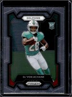 De'Von Achane Rookie Card 2023 Panini Prizm #365