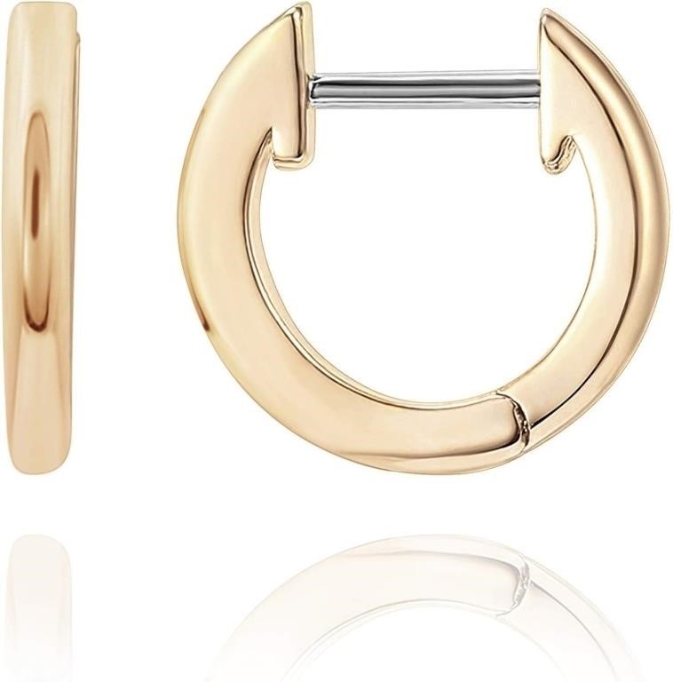 PAVOI 14K Gold Plated Cuff Huggie Studs