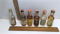 6 vintage mini liqueur bottles * Old Mr. Boston
