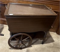 Late 20th Century Mahogany Serving Tea Cart