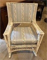 White  Wicker Rocking Chair