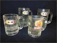 3 A&W root beer mugs - one Dog n Suds mug