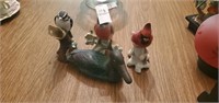 4 bird figurines