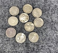 Buffalo Nickels and Shield Nickels