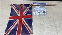 3 British Coins & Flag *SC