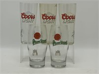 Coors Light & Pilsner Urquell Beer Glasses