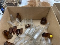 Box of Old Glass Bottles