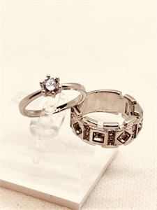 HIS & HERS ESTATE rings one is Sterling