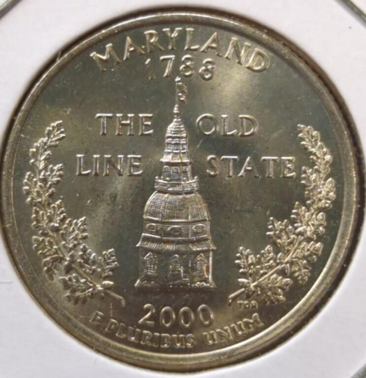 Uncirculated 2000p, Maryland quarter