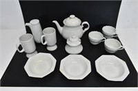 ASSORTED WHITE TEA WARE