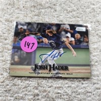 2019 Stadium Club Autograph Josh Hader