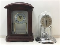 Pair Bulova Clocks - Anniversary Clock and Mantle