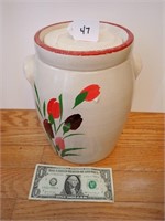 Flower ceramic jar
