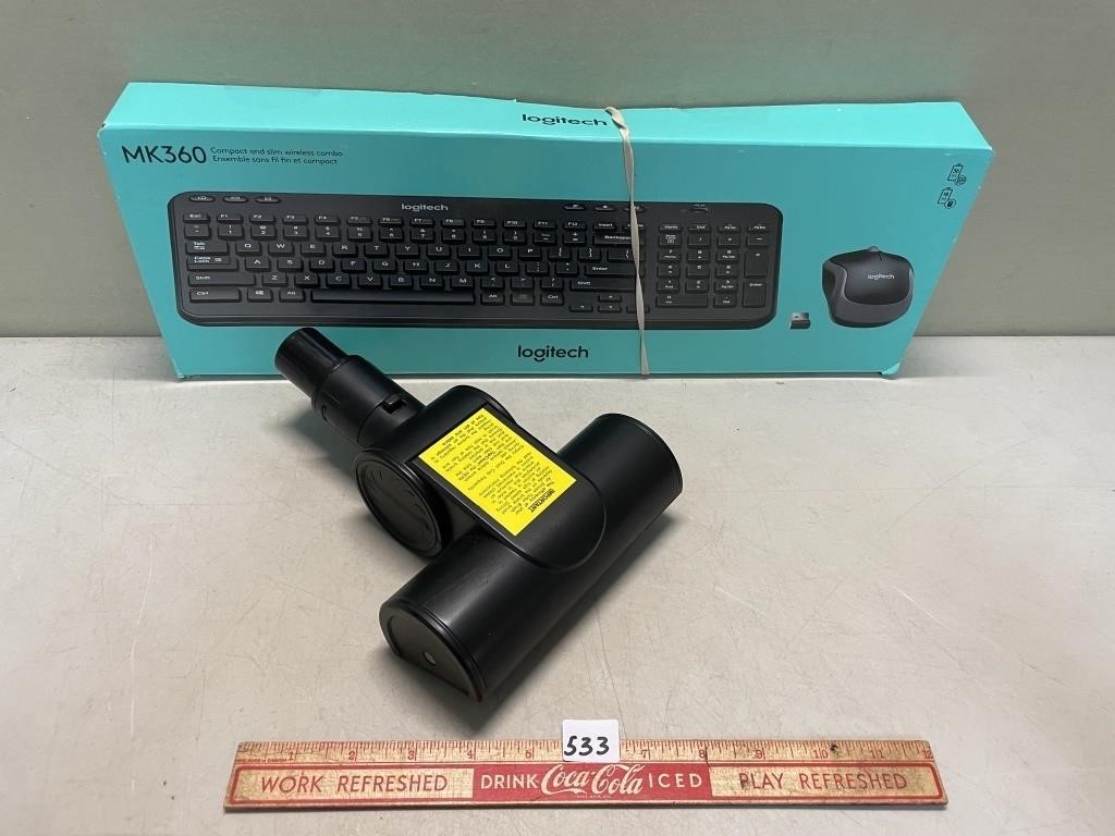 LOGITECH WIRELESS KEYBOARD WITH VACUUM ATTACHMENT