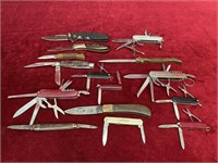 15 Various Vintage Pocket Knives