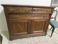 ANTIQUE WALNUT EASTLAKE SIDEBOARD