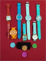 Lot of 7 Wrist Watches & Interchangable Stone