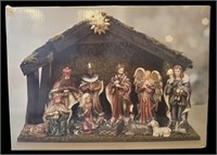 Vintage Hand Painted Nativity Set