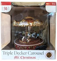 Animated Musical Triple Decker Carousel