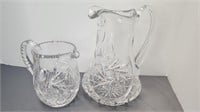 Bohemia Crystal pitcher set of two