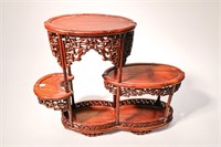 CHINESE ROSEWOOD DISPLAY STAND