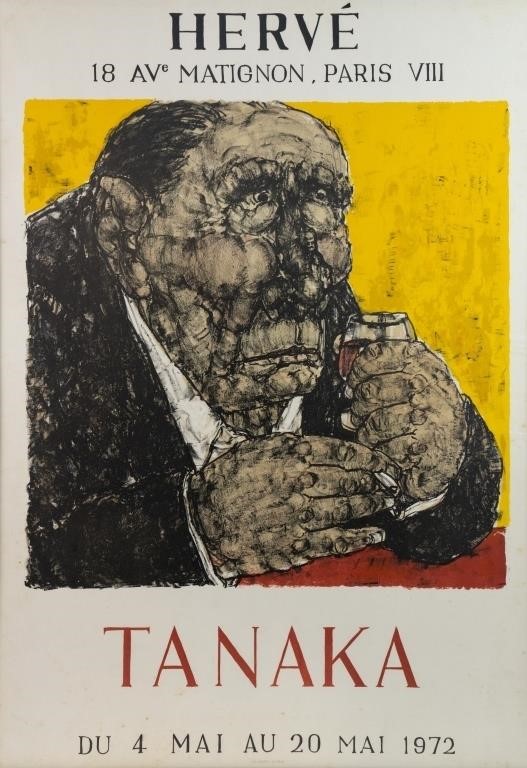 Akira Tanaka 1972 Exhibition Poster Galerie Herve