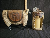 David Harden Sheep & Pottery Candle Holder