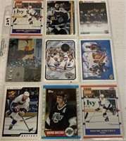 Nine Wayne Gretzky cards