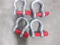 4 Unused 1" 8.5T Clevis/Shackles