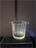 Vintage Glass Ice Bucket Tab Handles-UV Reactive