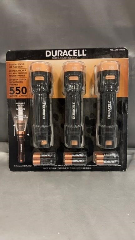 Duracell 550l Flashlight 3 Pack
